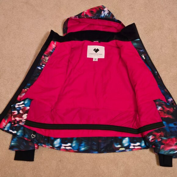 Obermeyer Rylee Print Jacket, Teen Med 10-12 Color Bloominescense, NEW Hooded - Picture 4 of 16